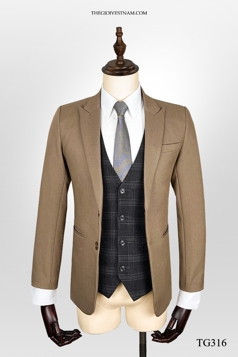 Suit 3 lớp với áo vest gile thời trang